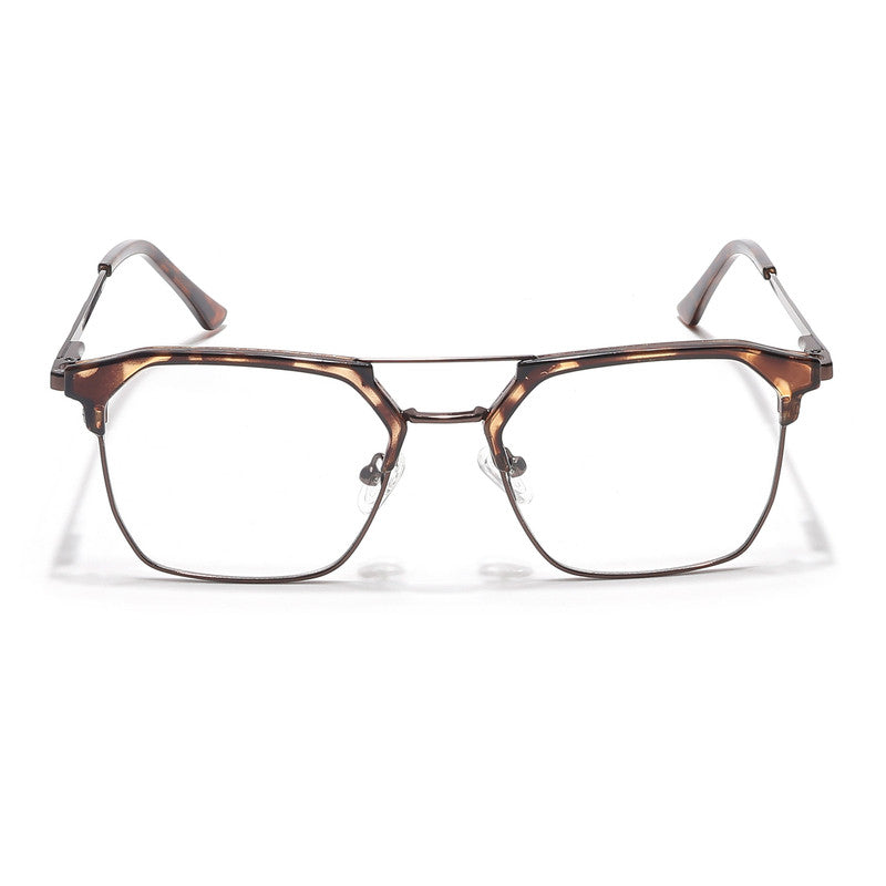 Eyejack Turbo Demi Brown Wayfarer Eyeglasses for Men & Women (202432CL928-C11)
