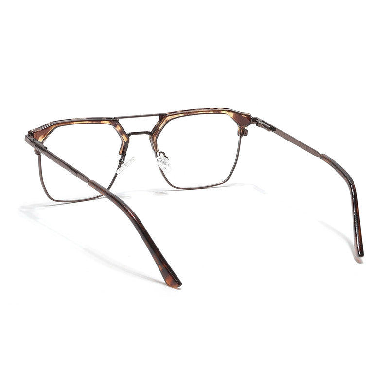 Eyejack Turbo Demi Brown Wayfarer Eyeglasses for Men & Women (202432CL928-C11)
