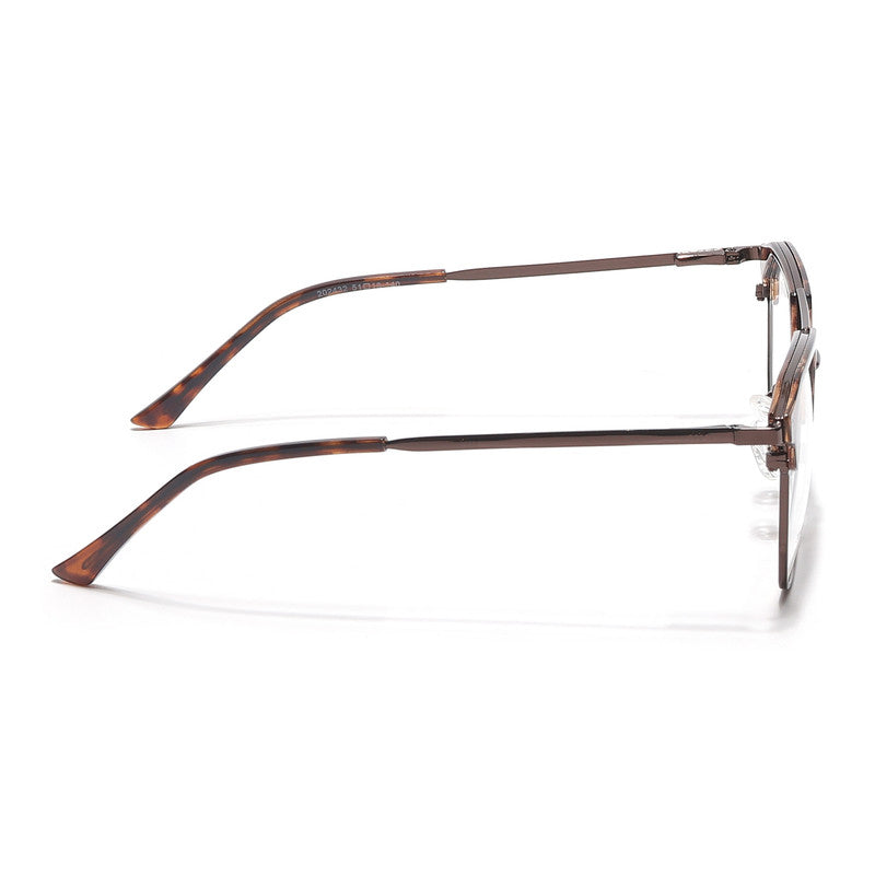 Eyejack Turbo Demi Brown Wayfarer Eyeglasses for Men & Women (202432CL928-C11)