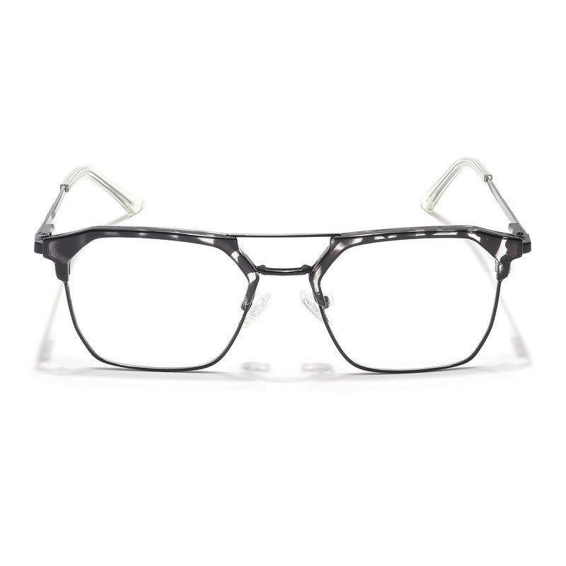 Eyejack Turbo Black & White Wayfarer Eyeglasses for Men & Women (202432CL929-C12)