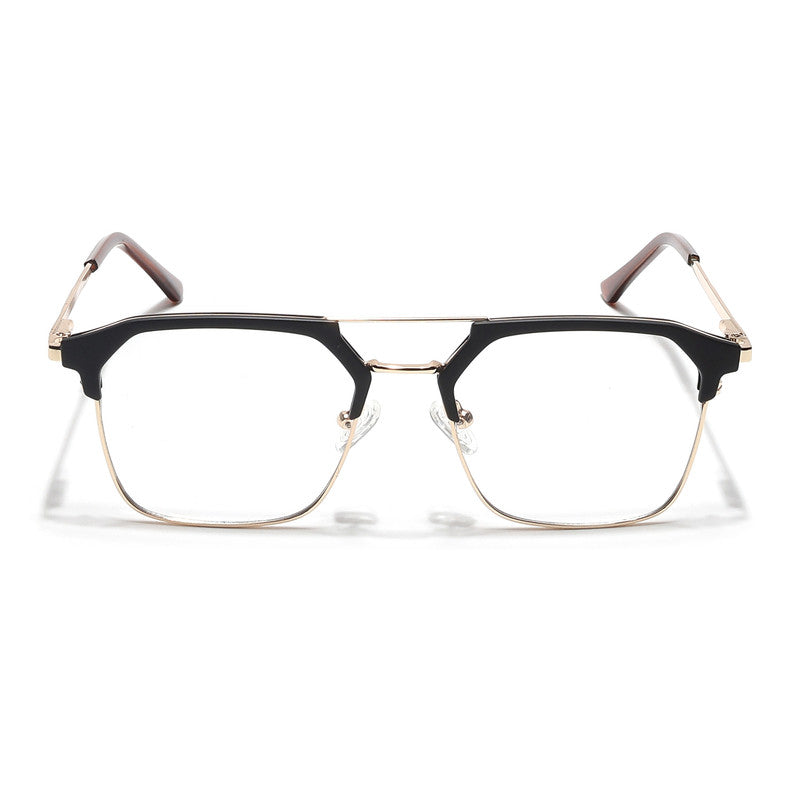 Eyejack Turbo Black & Golden Wayfarer Eyeglasses for Men & Women (202433CL931-C2)