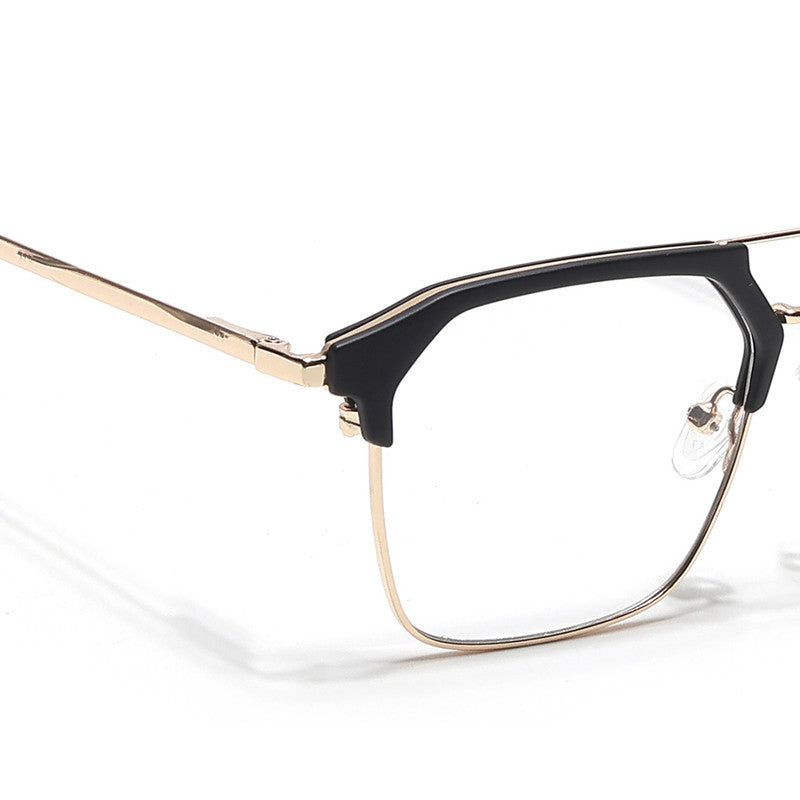 Eyejack Turbo Black & Golden Wayfarer Eyeglasses for Men & Women (202433CL931-C2)