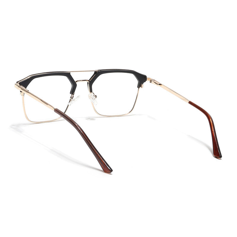 Eyejack Turbo Black & Golden Wayfarer Eyeglasses for Men & Women (202433CL931-C2)