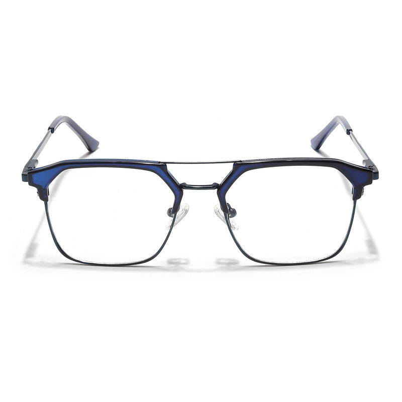 Eyejack Turbo Shine Blue Wayfarer Eyeglasses for Men & Women (202433CL934-C5)