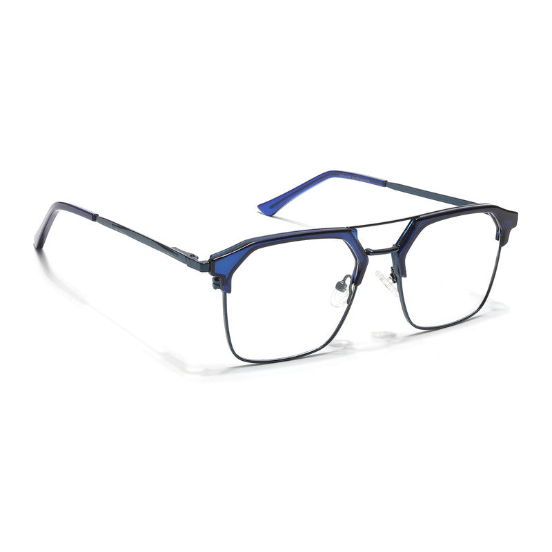 Eyejack Turbo Shine Blue Wayfarer Eyeglasses for Men & Women (202433CL934-C5)