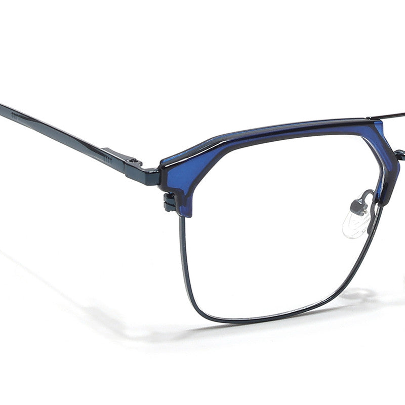 Eyejack Turbo Shine Blue Wayfarer Eyeglasses for Men & Women (202433CL934-C5)