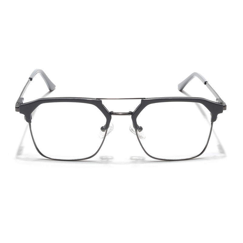 Eyejack Turbo Grey & Black Wayfarer Eyeglasses for Men & Women (202433CL935-C6)