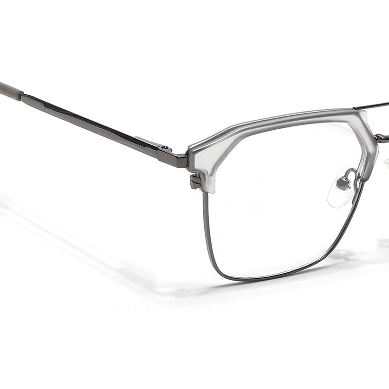 Eyejack Turbo Light Grey & Black Wayfarer Eyeglasses for Men & Women (202433CL936-C7)