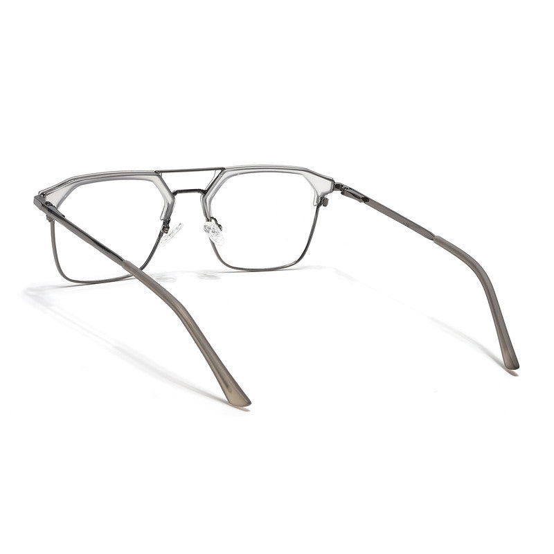 Eyejack Turbo Light Grey & Black Wayfarer Eyeglasses for Men & Women (202433CL936-C7)