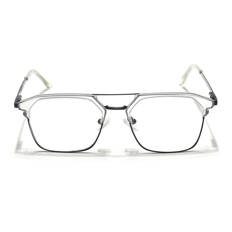Eyejack Turbo Transparent & Black Wayfarer Eyeglasses for Men & Women (202433CL937-C8)