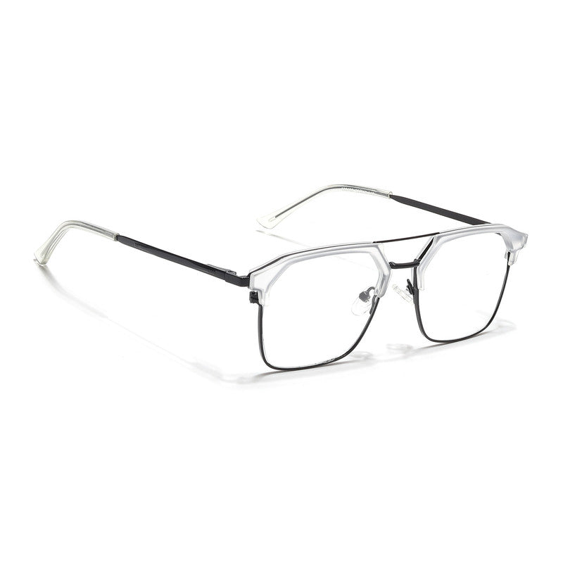 Eyejack Turbo Transparent & Black Wayfarer Eyeglasses for Men & Women (202433CL937-C8)