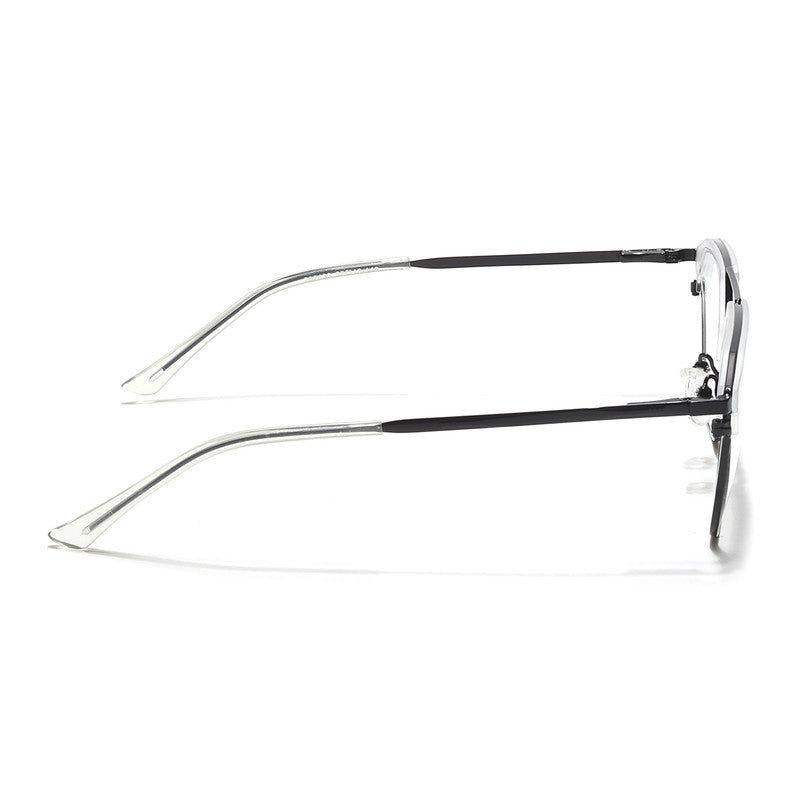 Eyejack Turbo Transparent & Black Wayfarer Eyeglasses for Men & Women (202433CL937-C8)