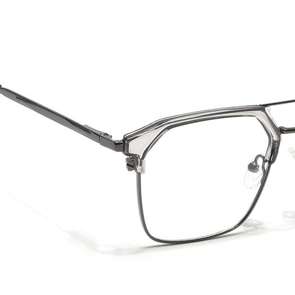Eyejack Turbo Grey Transparent & Black Wayfarer Eyeglasses for Men & Women (202433CL938-C9)
