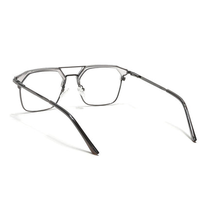 Eyejack Turbo Grey Transparent & Black Wayfarer Eyeglasses for Men & Women (202433CL938-C9)
