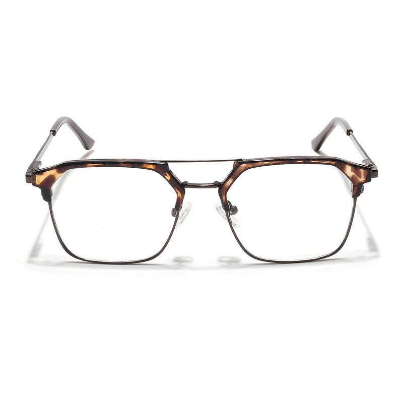 Eyejack Turbo Demi Brown Wayfarer Eyeglasses for Men & Women (202433CL940-C11)