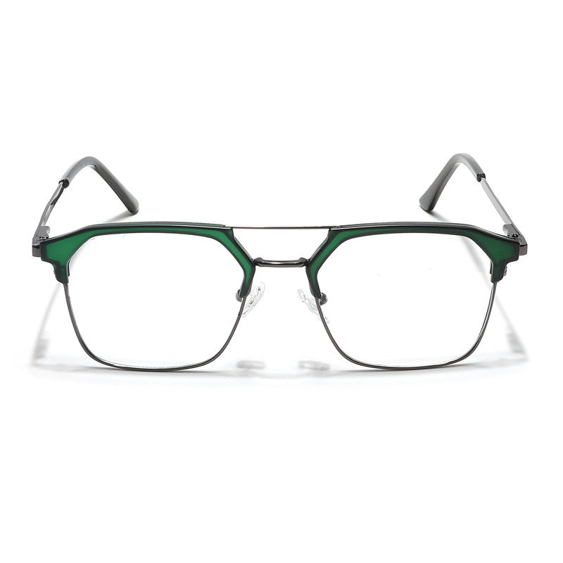 Eyejack Turbo Green & Black Wayfarer Eyeglasses for Men & Women (202434CL945-C4)