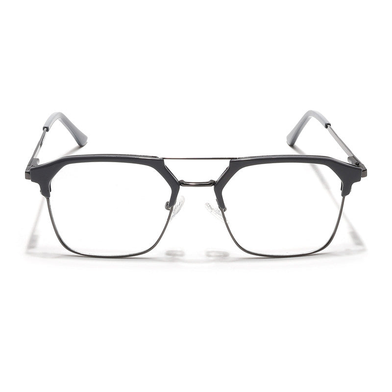 Eyejack Turbo Grey & Black Wayfarer Eyeglasses for Men & Women (202434CL947-C6)