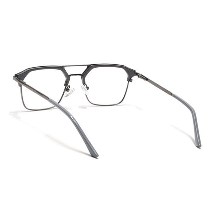 Eyejack Turbo Grey & Black Wayfarer Eyeglasses for Men & Women (202434CL947-C6)