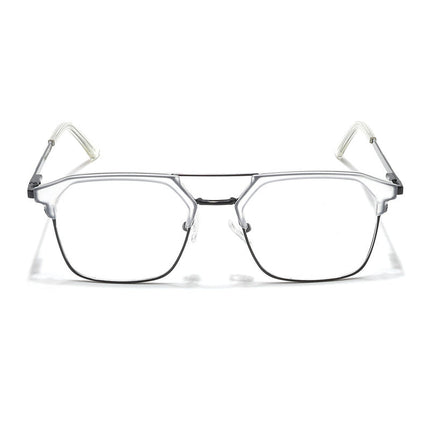 Eyejack Turbo Transparent & Black Wayfarer Eyeglasses for Men & Women (202434CL949-C8)