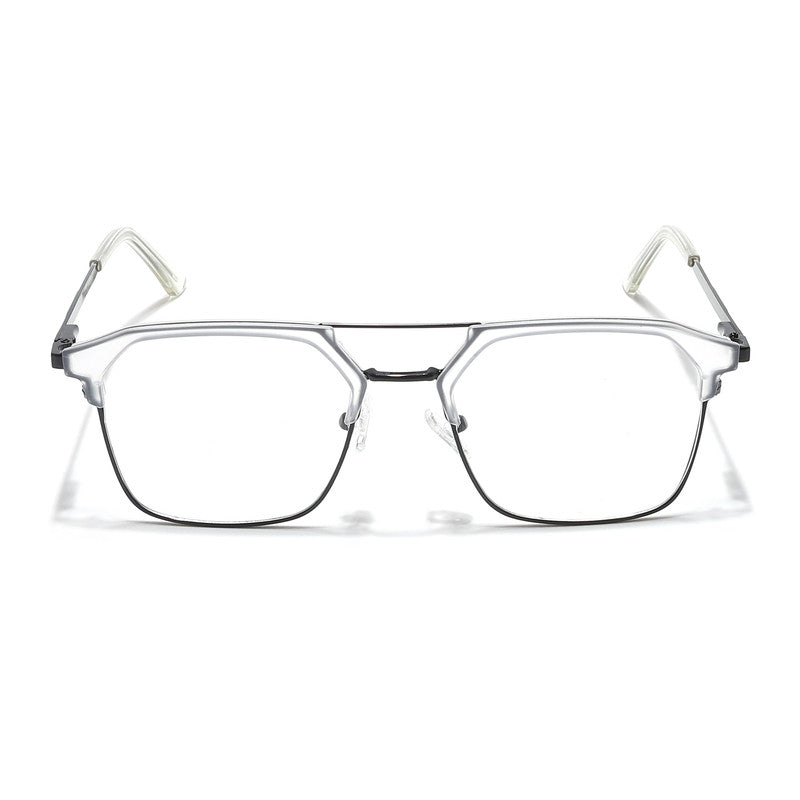 Eyejack Turbo Transparent & Black Wayfarer Eyeglasses for Men & Women (202434CL949-C8)