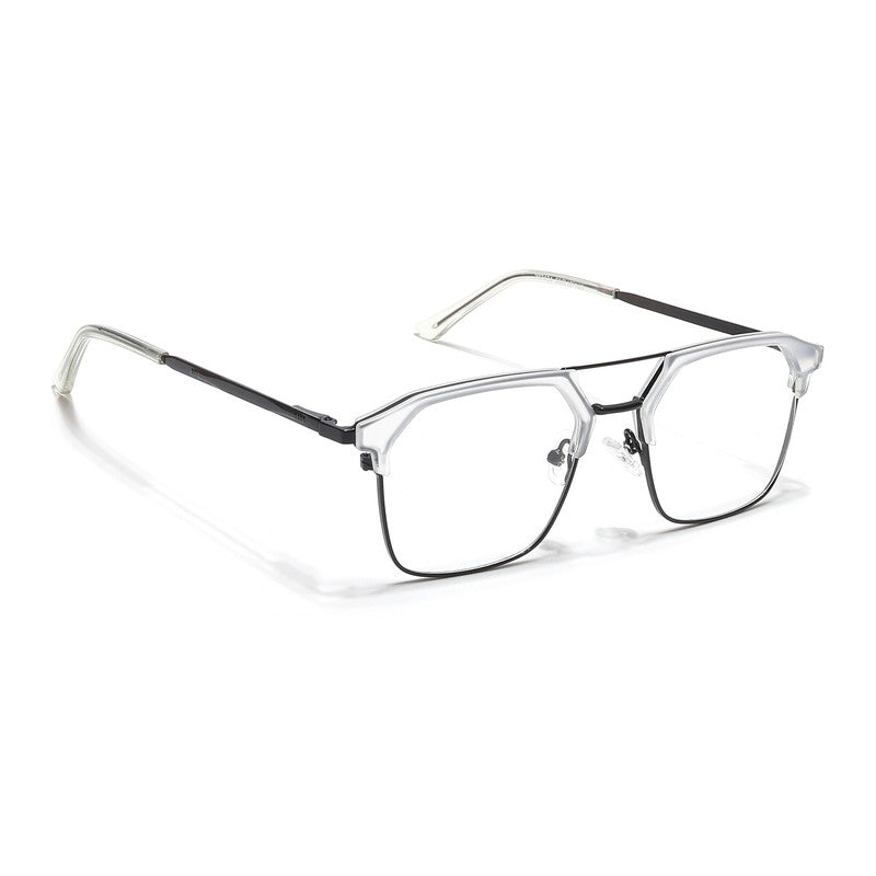 Eyejack Turbo Transparent & Black Wayfarer Eyeglasses for Men & Women (202434CL949-C8)