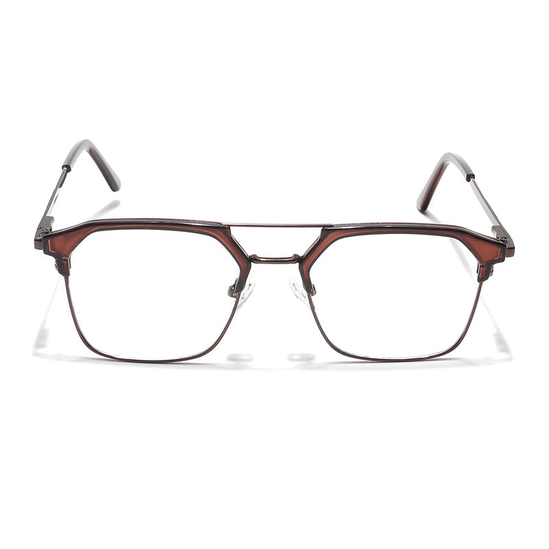 Eyejack Turbo Shine Brown Wayfarer Eyeglasses for Men & Women (202434CL951-C10)