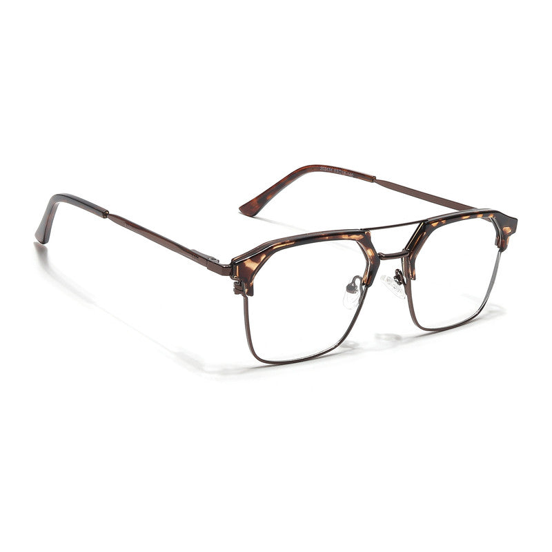 Eyejack Turbo Demi Brown Wayfarer Eyeglasses for Men & Women (202434CL952-C11)