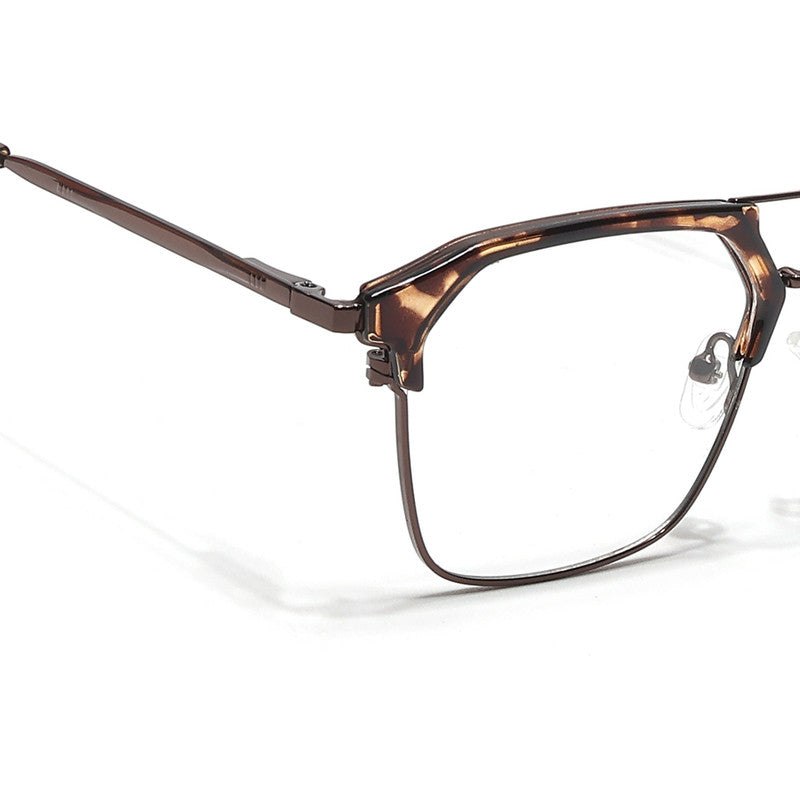 Eyejack Turbo Demi Brown Wayfarer Eyeglasses for Men & Women (202434CL952-C11)