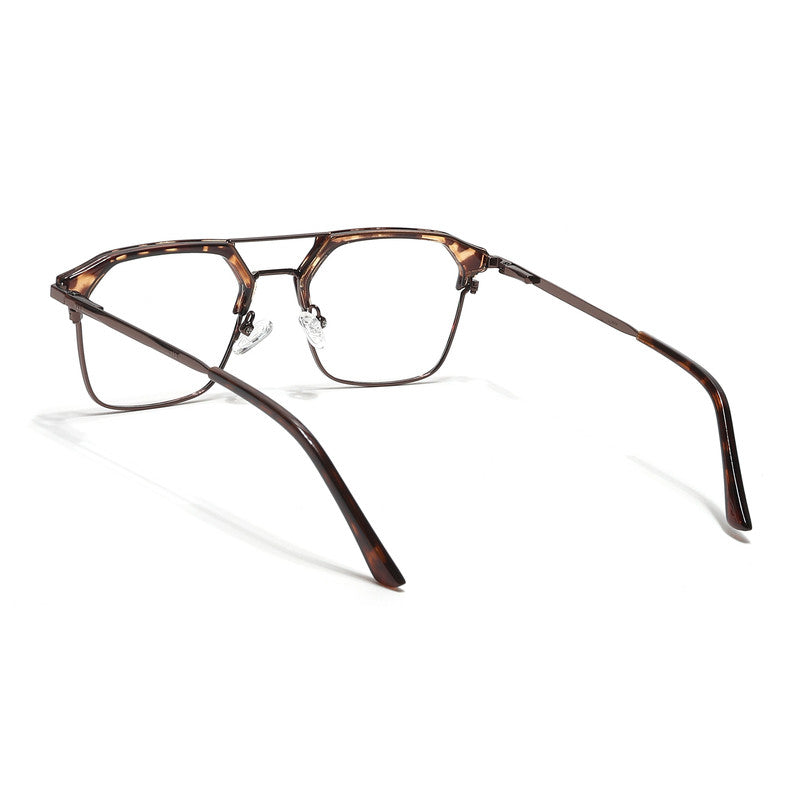 Eyejack Turbo Demi Brown Wayfarer Eyeglasses for Men & Women (202434CL952-C11)