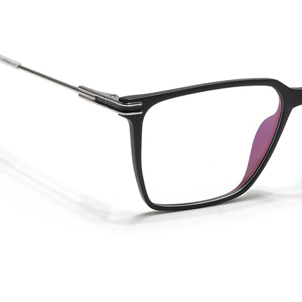 Voyage Zentrix Matt Black Square Metal Eyeglasses for Men & Women - SLMG6447-C1