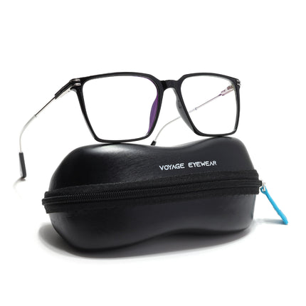 Voyage Zentrix Shine Black Square Metal Eyeglasses for Men & Women - SLMG6448-C2