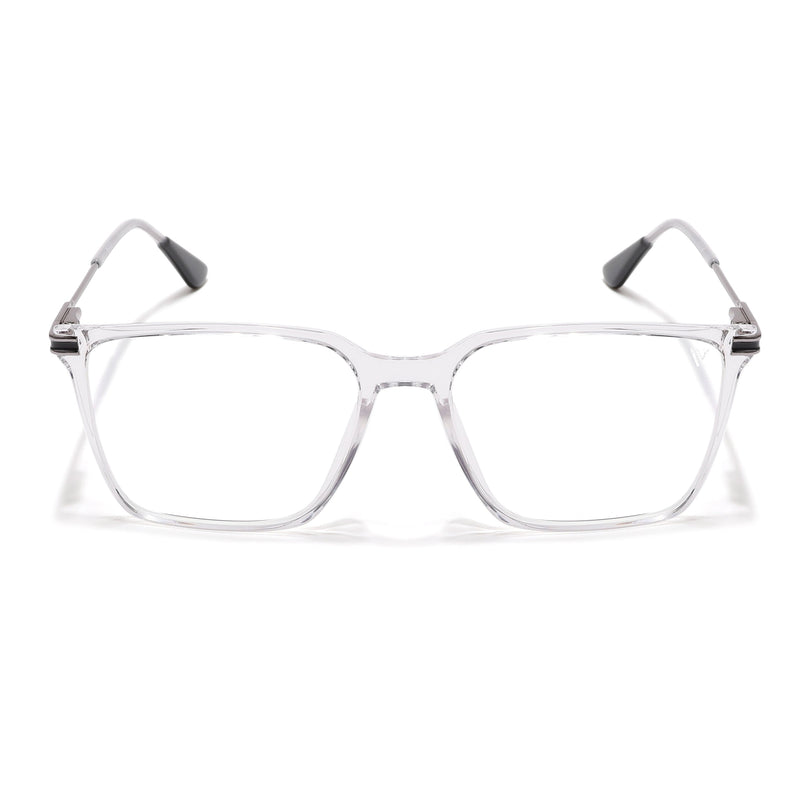 Voyage Zentrix Transparent Square Metal Eyeglasses for Men & Women - SLMG6449-C3