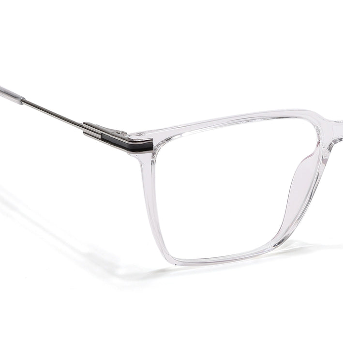 Voyage Zentrix Transparent Square Metal Eyeglasses for Men & Women - SLMG6449-C3