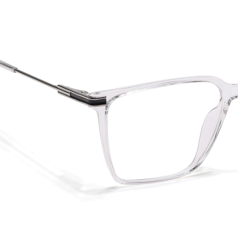 Voyage Zentrix Transparent Square Metal Eyeglasses for Men & Women - SLMG6449-C3