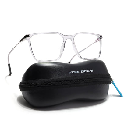 Voyage Zentrix Transparent Square Metal Eyeglasses for Men & Women - SLMG6449-C3