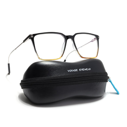 Voyage Zentrix Black & Brown Square Metal Eyeglasses for Men & Women - SLMG6450-C4