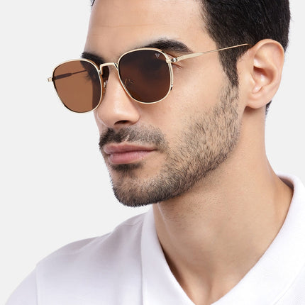 The OG | Brown-Gold Round Sunglasses MG2974