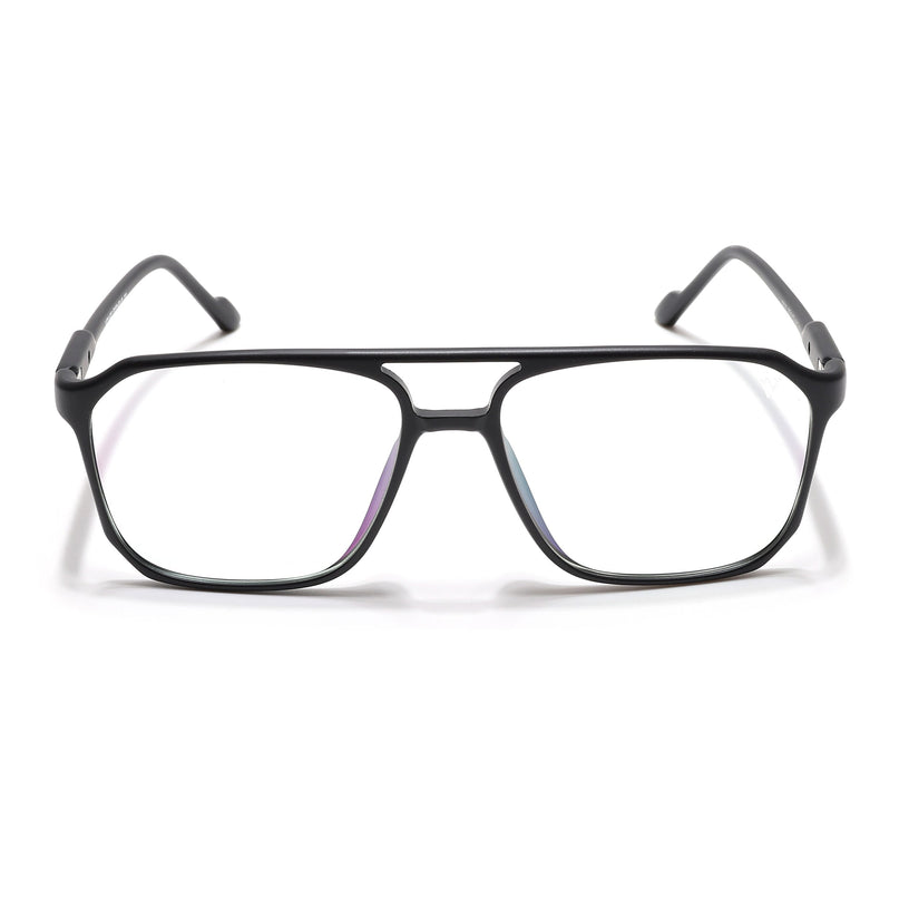 Voyage Visionary Select Matt Black Square Eyeglasses for Men & Women - SLMG6451-C1