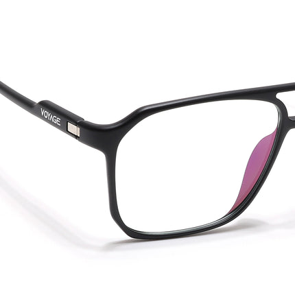 Voyage Visionary Select Matt Black Square Eyeglasses for Men & Women - SLMG6451-C1