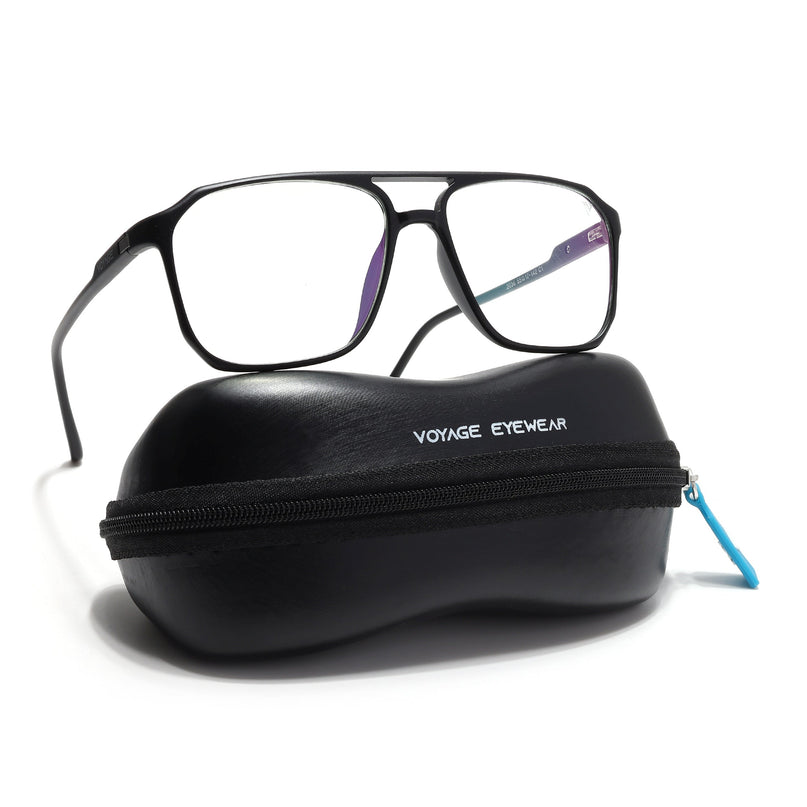 Voyage Visionary Select Matt Black Square Eyeglasses for Men & Women - SLMG6451-C1