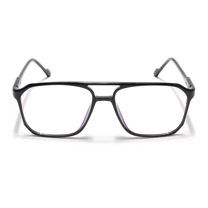 Voyage Visionary Select Shine Black Square Eyeglasses for Men & Women - SLMG6452-C2