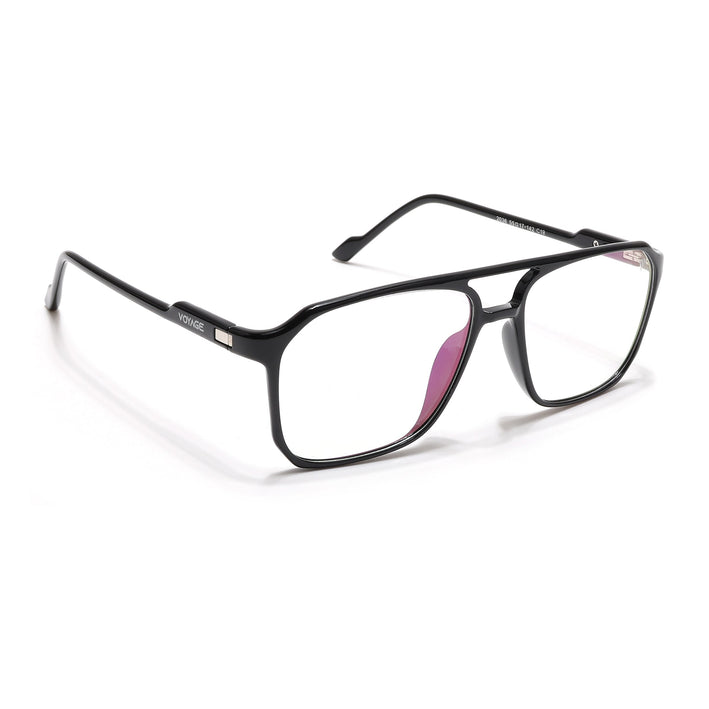 Voyage Visionary Select Shine Black Square Eyeglasses for Men & Women - SLMG6452-C2