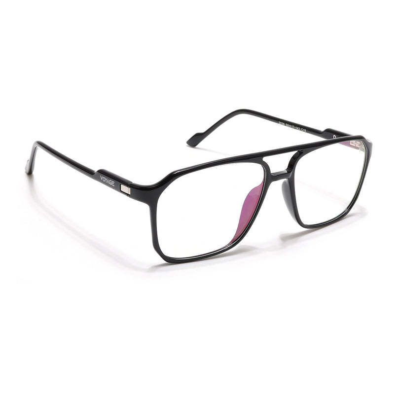 Voyage Visionary Select Shine Black Square Eyeglasses for Men & Women - SLMG6452-C2