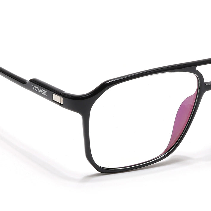 Voyage Visionary Select Shine Black Square Eyeglasses for Men & Women - SLMG6452-C2
