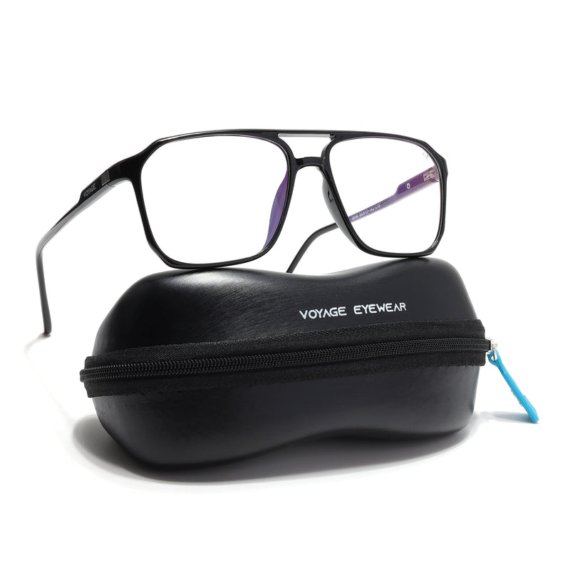 Voyage Visionary Select Shine Black Square Eyeglasses for Men & Women - SLMG6452-C2