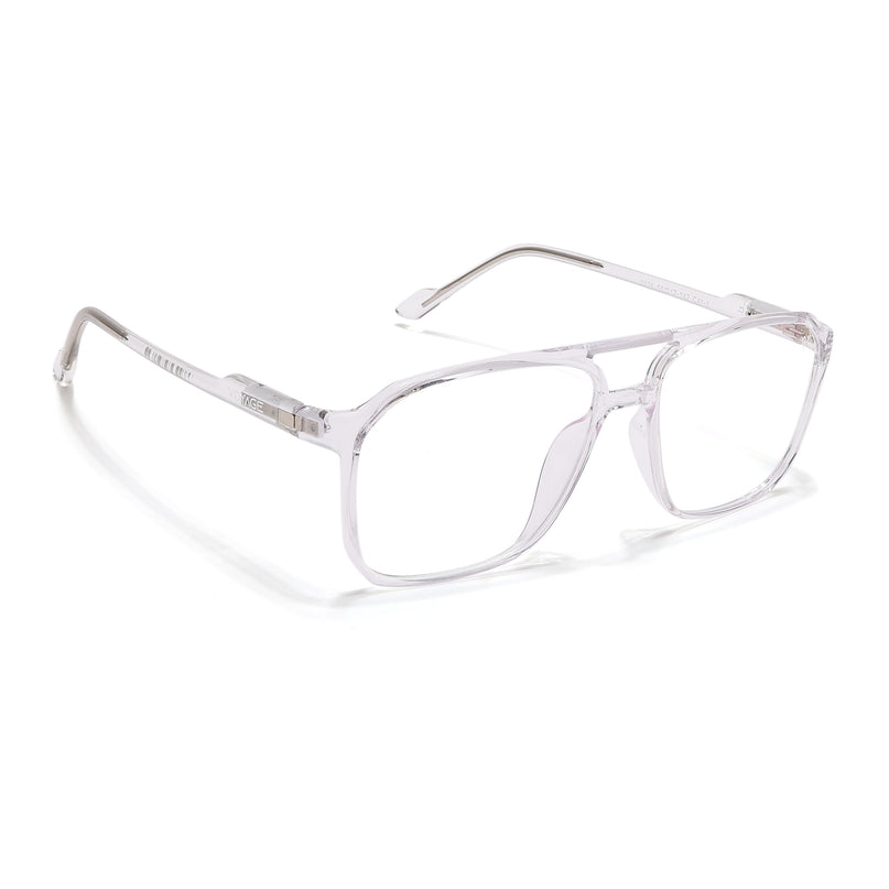 Voyage Visionary Select Transparent Square Eyeglasses for Men & Women - SLMG6453-C3