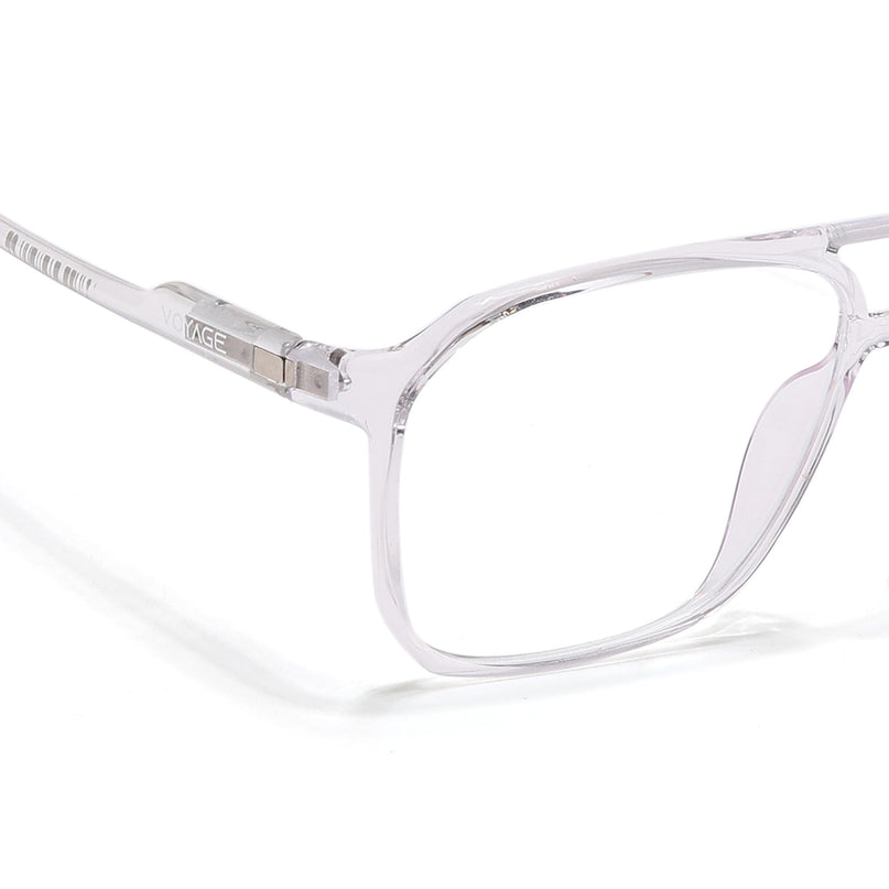 Voyage Visionary Select Transparent Square Eyeglasses for Men & Women - SLMG6453-C3