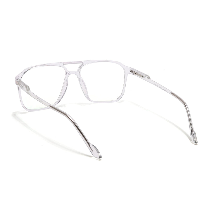 Voyage Visionary Select Transparent Square Eyeglasses for Men & Women - SLMG6453-C3
