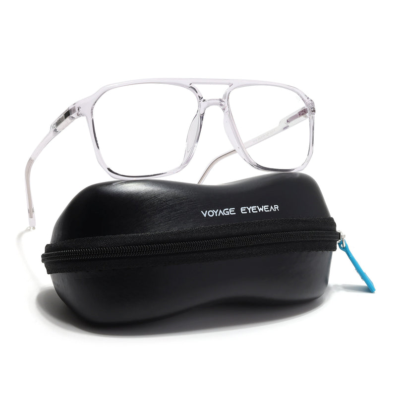 Voyage Visionary Select Transparent Square Eyeglasses for Men & Women - SLMG6453-C3