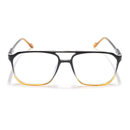 Voyage Visionary Select Black & Brown Square Eyeglasses for Men & Women - SLMG6454-C4